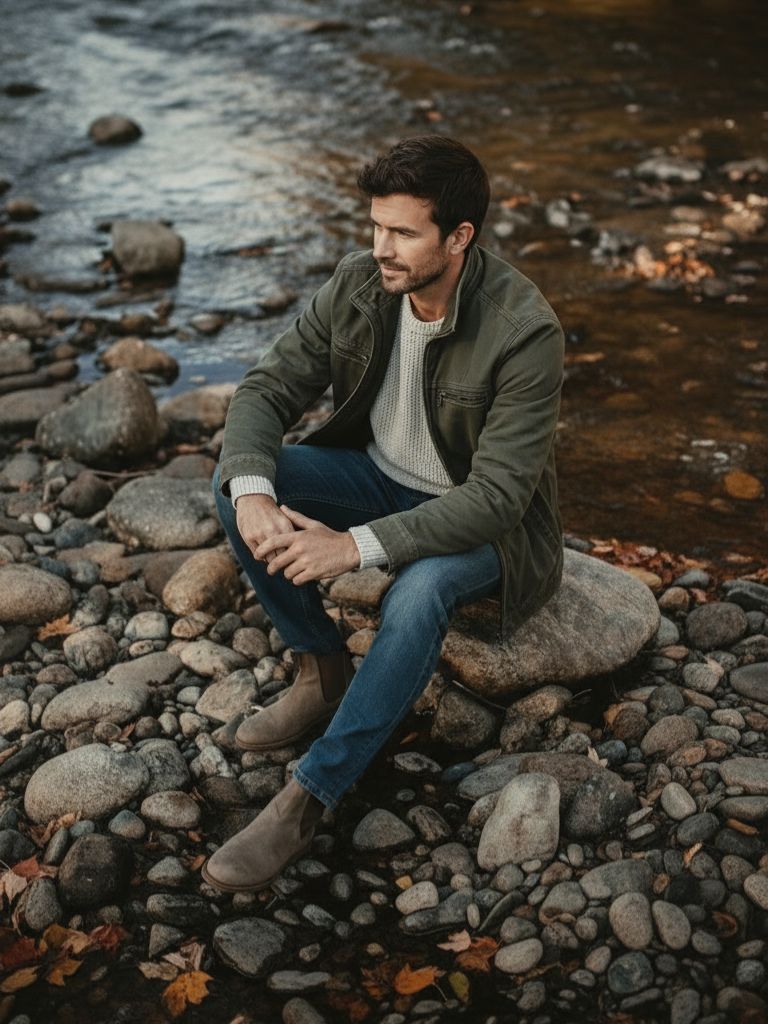 Lervaine® | Valmont Vintage olivengrønn feltjakke