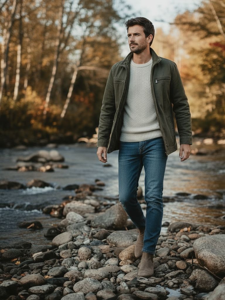 Lervaine® | Valmont Vintage olivengrønn feltjakke