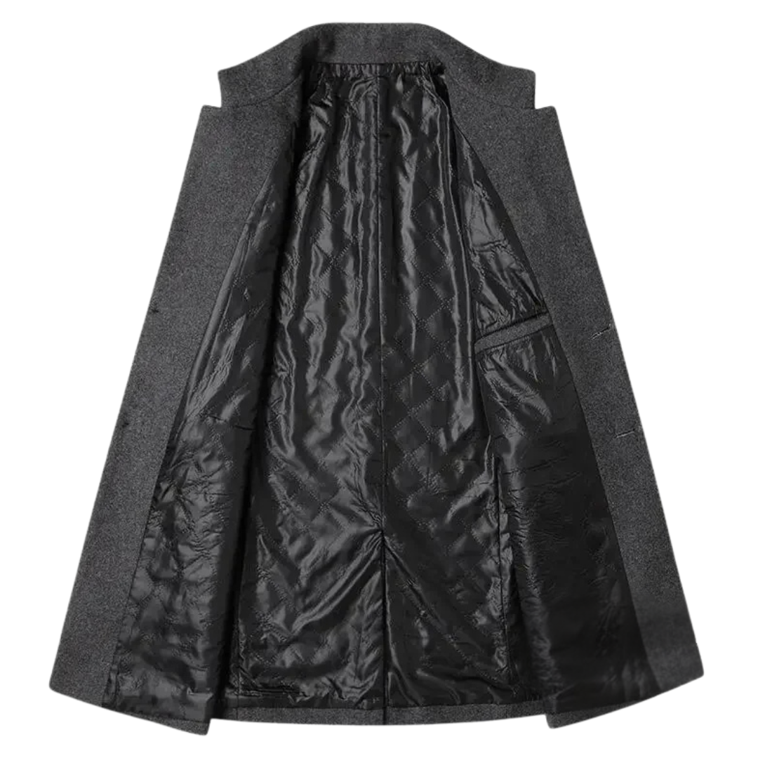 Lervaine® | Kasjmir-ull herre-trenchcoat