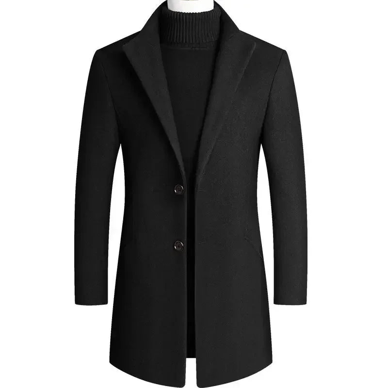 Lervaine® | Kasjmir-ull herre-trenchcoat