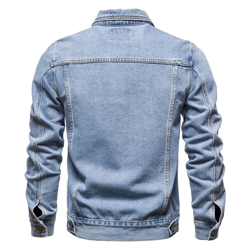 Lervaine® | Denim motorsykkeljakke