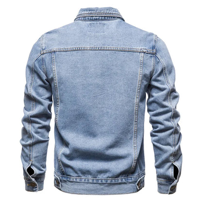 Lervaine® | Denim motorsykkeljakke