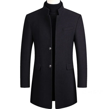 Lervaine® | Kasjmir-ull herre-trenchcoat
