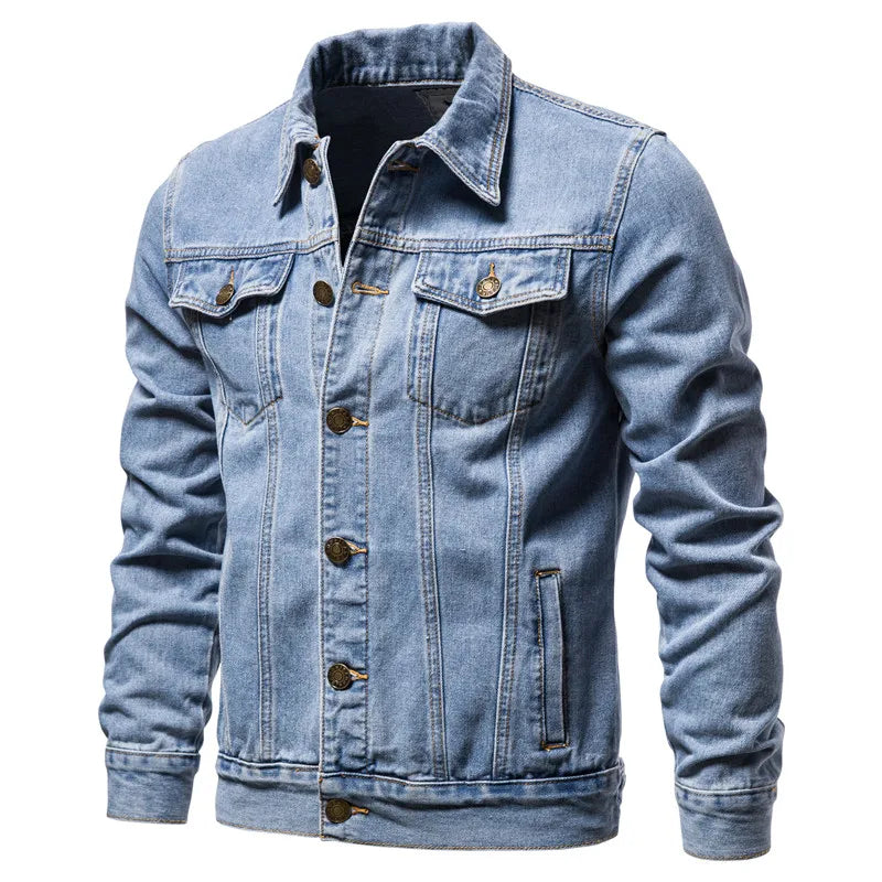 Lervaine® | Denim motorsykkeljakke