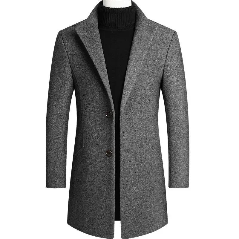 Lervaine® | Kasjmir-ull herre-trenchcoat