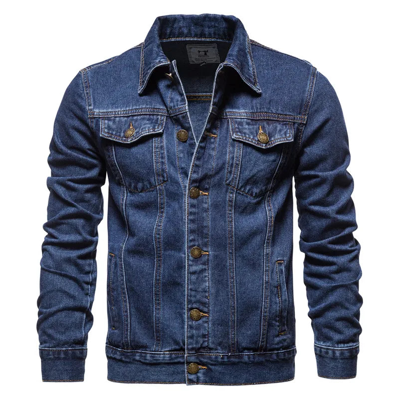 Lervaine® | Denim motorsykkeljakke