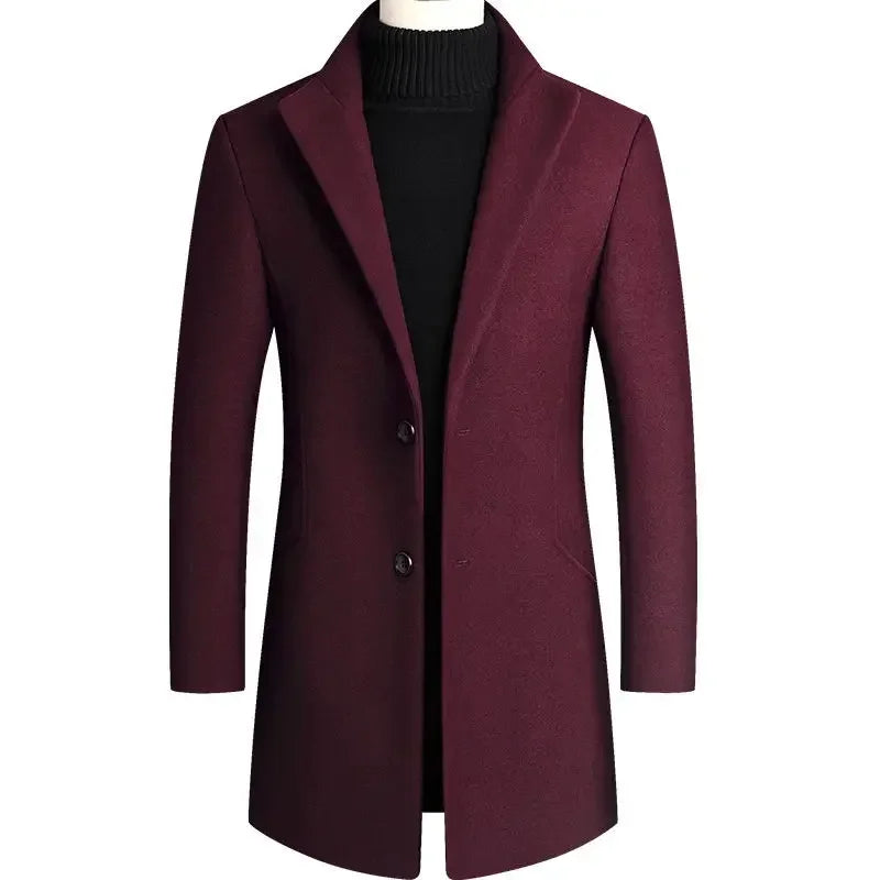 Lervaine® | Kasjmir-ull herre-trenchcoat