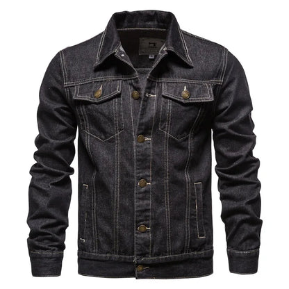 Lervaine® | Denim motorsykkeljakke