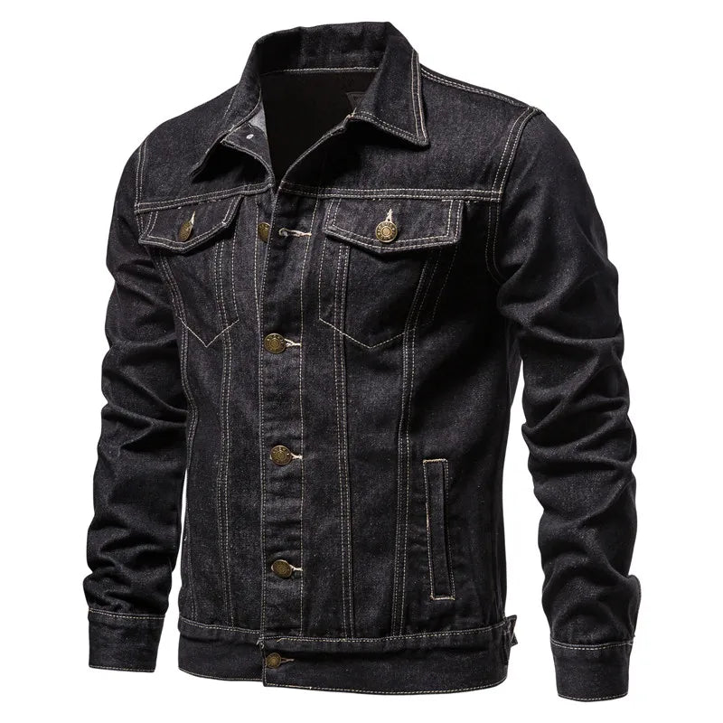Lervaine® | Denim motorsykkeljakke