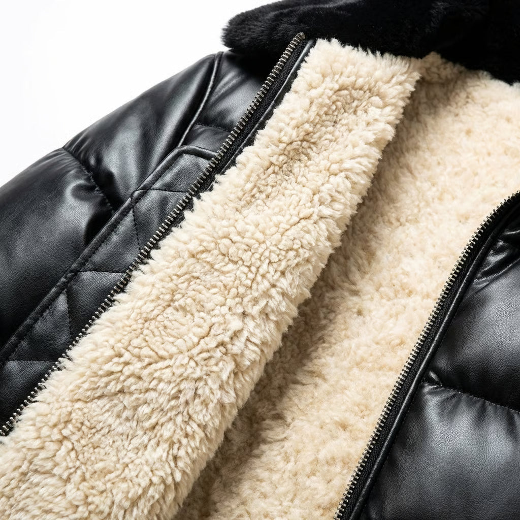 Lervaine® | Varm vattert jakke med vintage-preg
