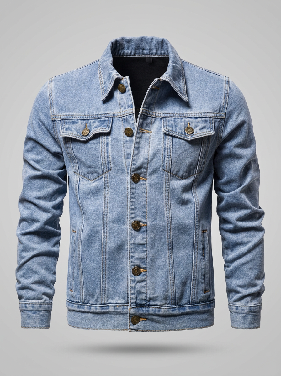 Lervaine® | Denim motorsykkeljakke
